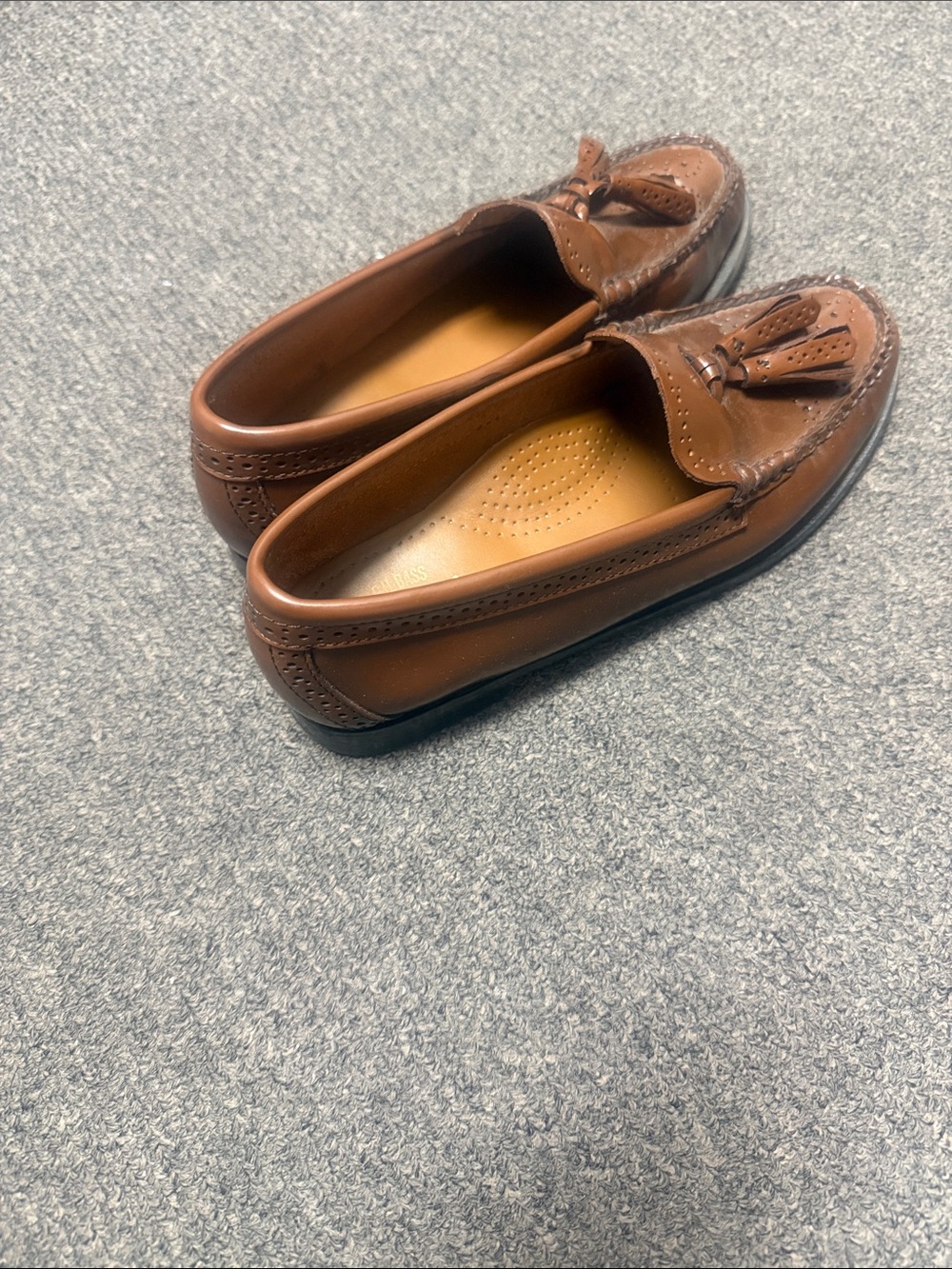 G.H. Bass & Co. Brown Leather Tassel Loafers - Picture 2 of 3